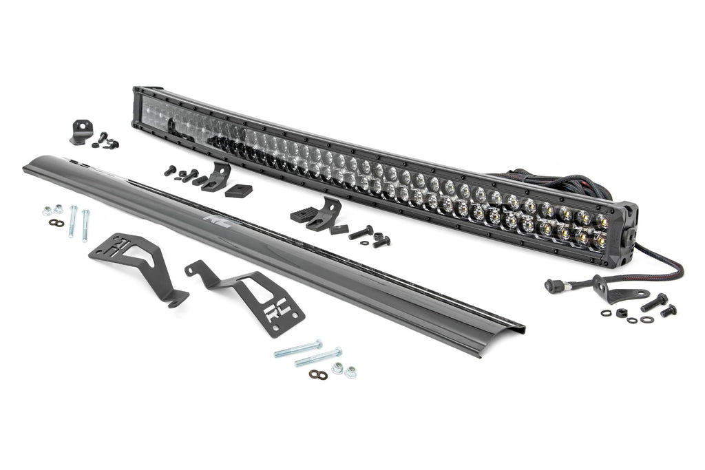 Rough Country LED Light | Front Mount | 40" Black Dual Row | White DRL | Can-Am Commander/Maverick (2014-2020)